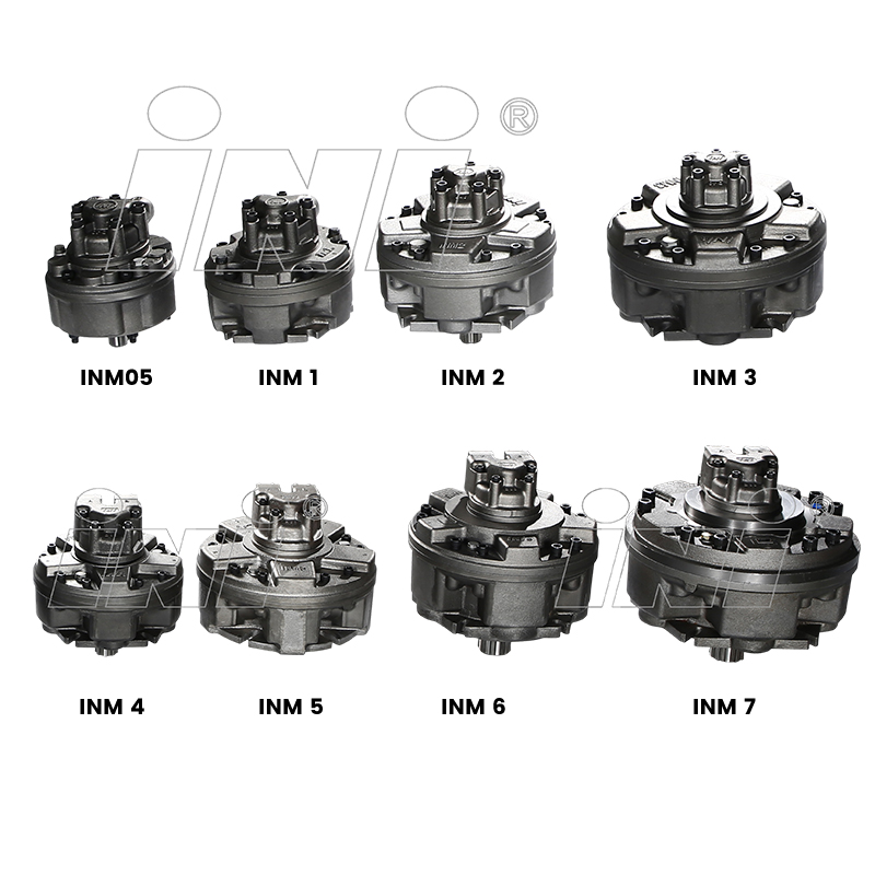 Motor hidráulico de pistão radial série INM (motor substituível da série GM Itália)